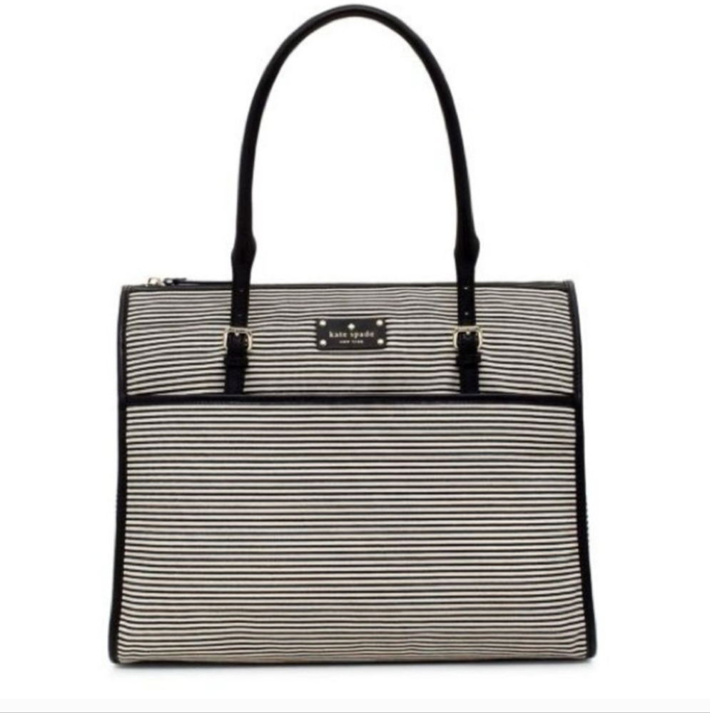 Kate Spade New York Vanston Stripe Maryclare Canvas Large Tote Bag.